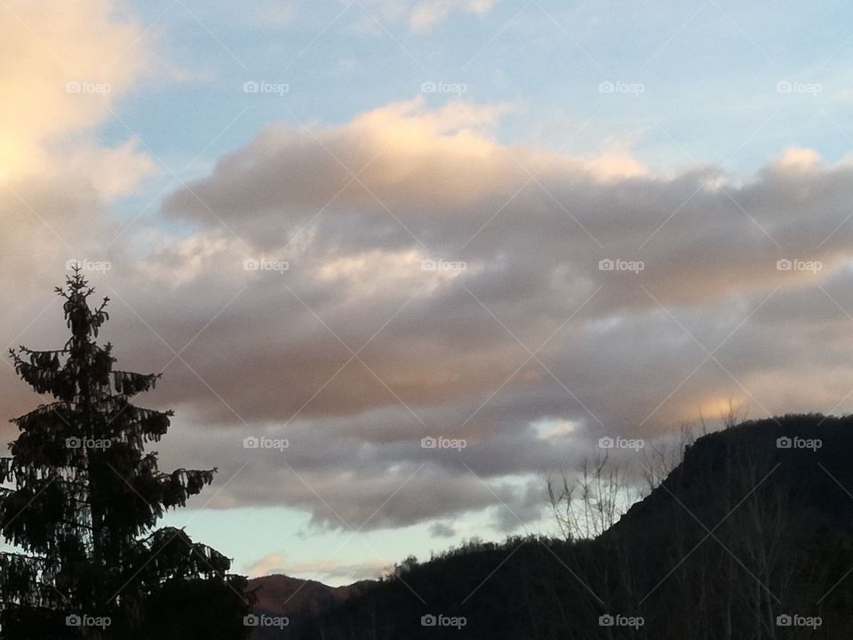 The end of the day. Sunset