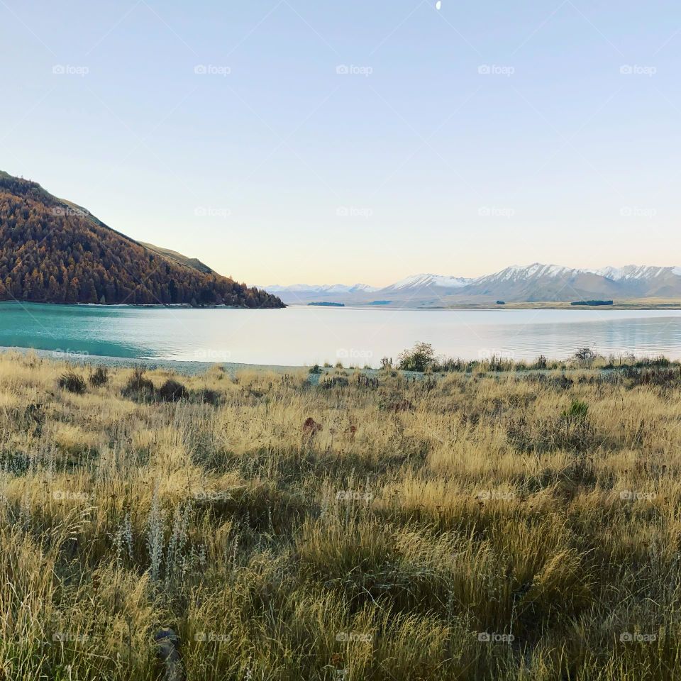 Dusk in the winter at Lake Tekapo