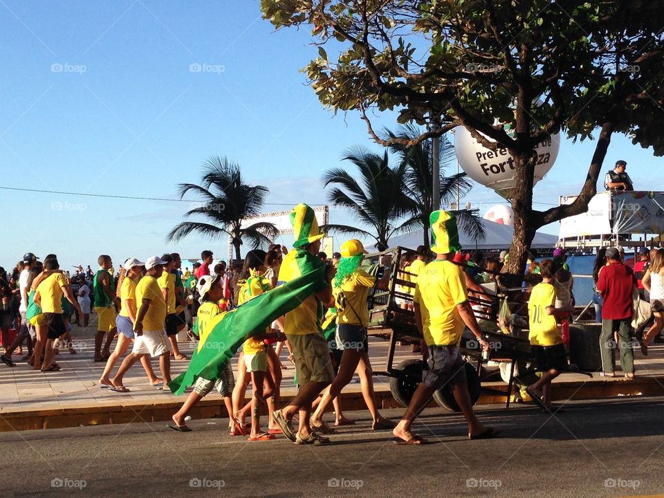 family support Brazil football team 