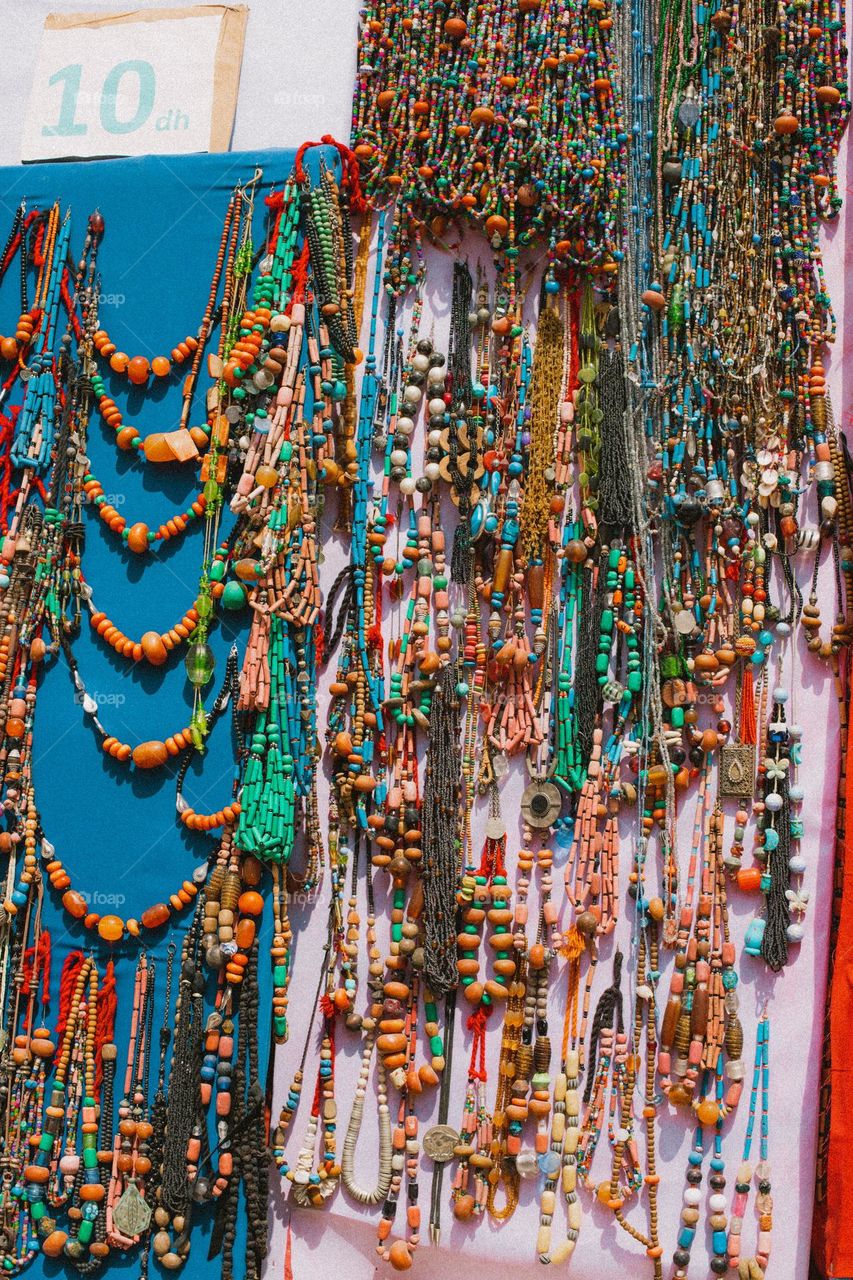 A traditional shop selling Moroccan jewelry in Marrakech
