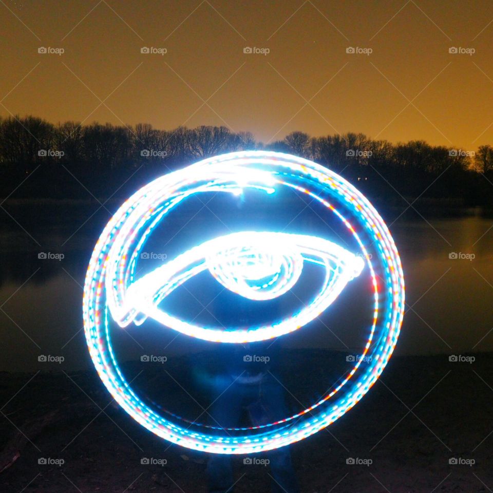 Light painting of an eye.