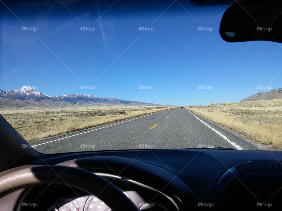 driving through Idaho