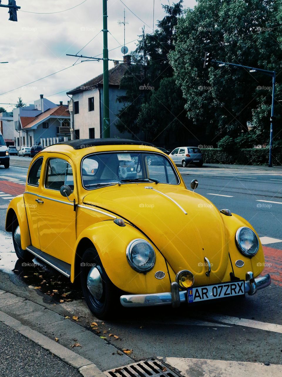 yellow Beetle car