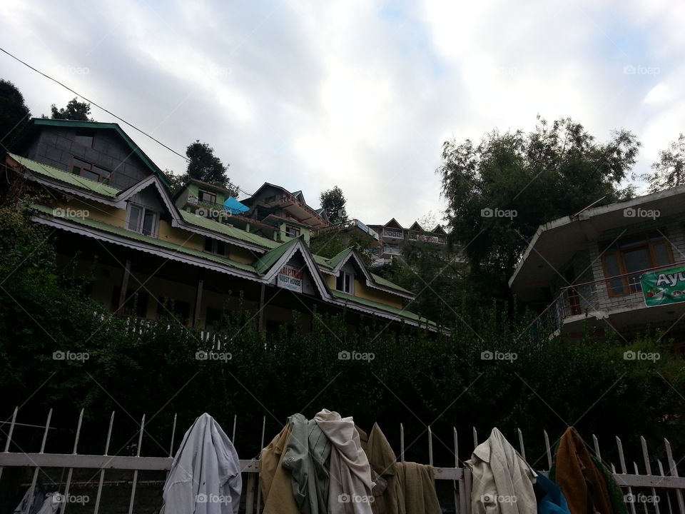 Drying Clothes In The Sidewalks