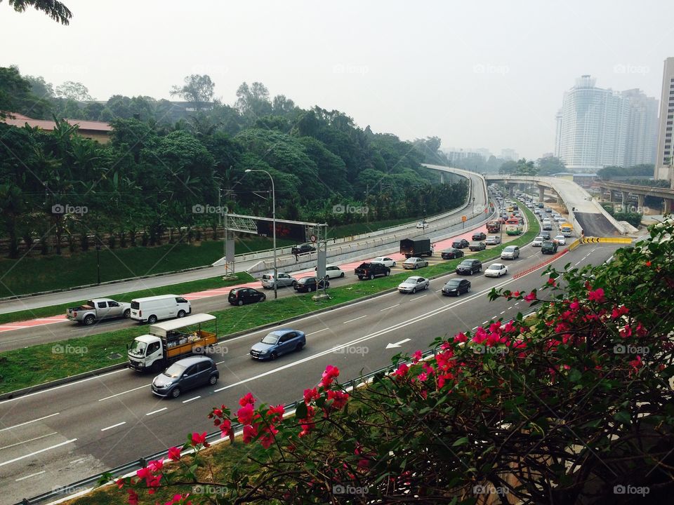 Traffic  from medium height 