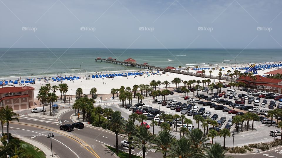 Clearwater Beach, view from hotel House Pier 60  