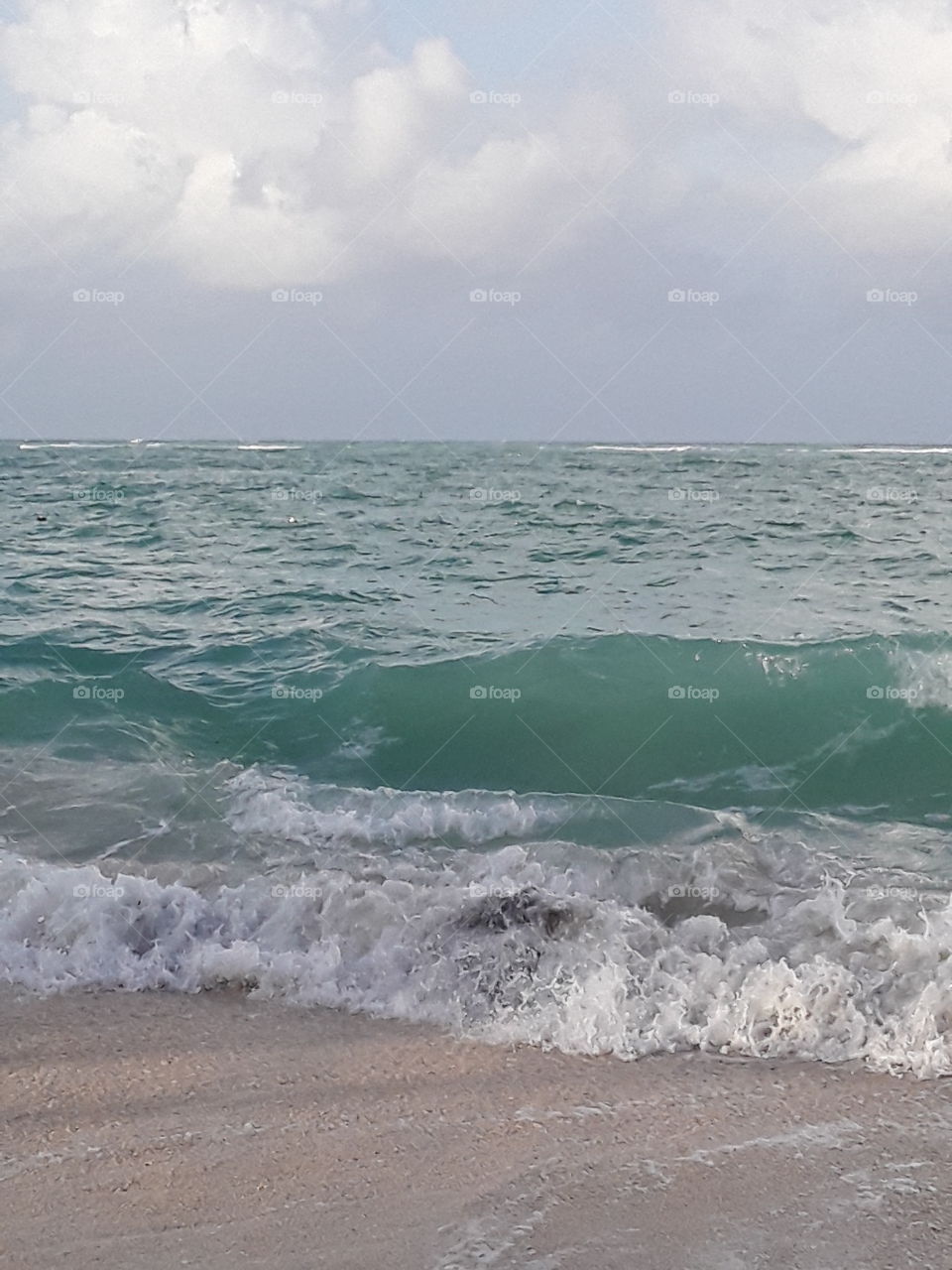 atlantic ocean hispaniola island an evening walk by the ocean the sound of the waves is a pleasant sensation