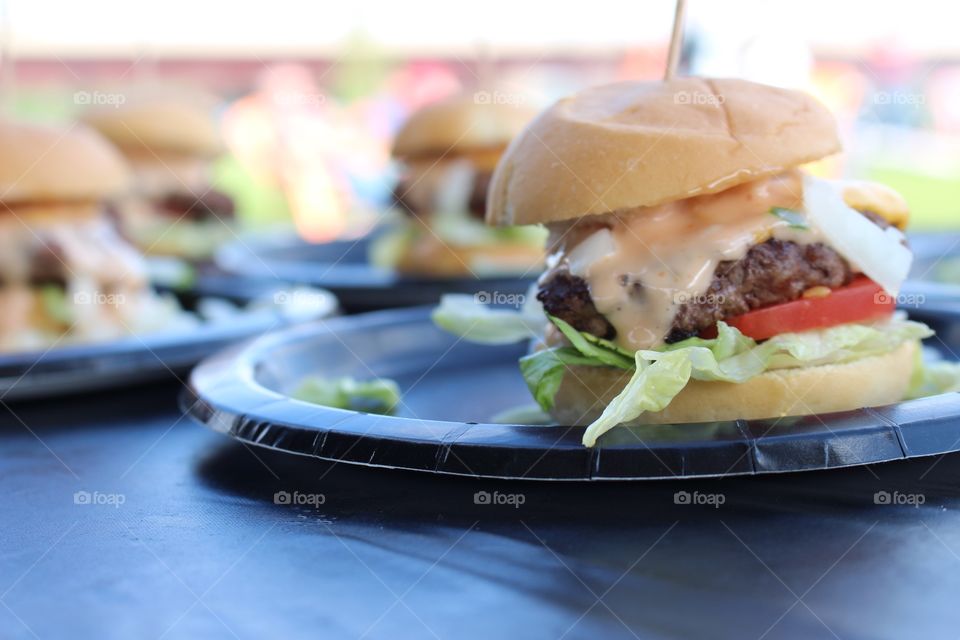 Close-up of burger