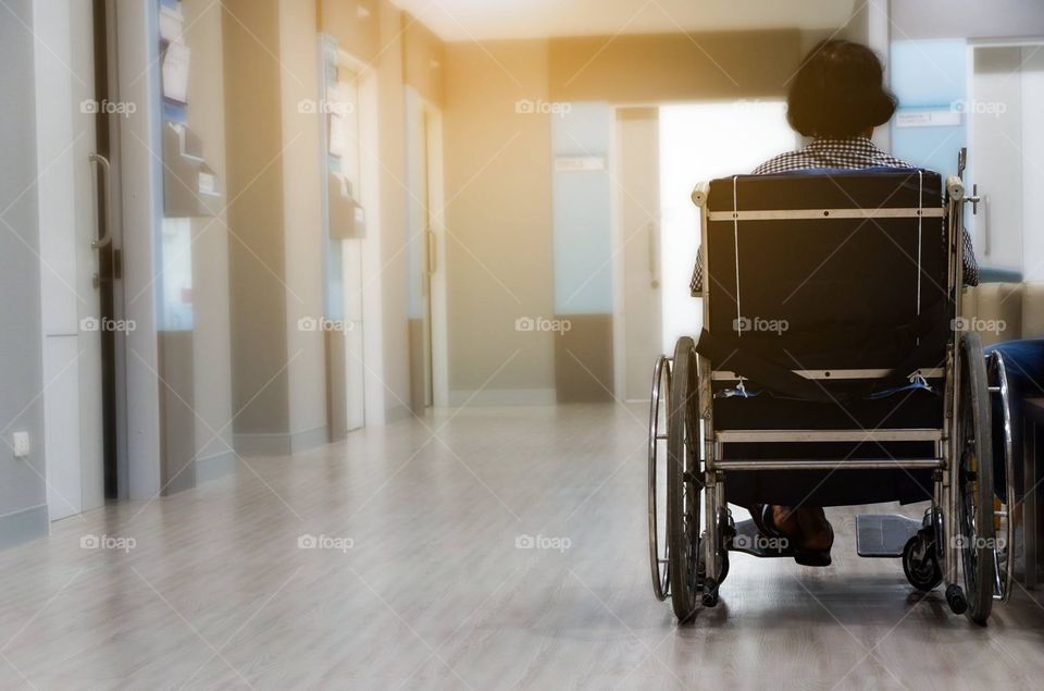 Patient in a wheelchair