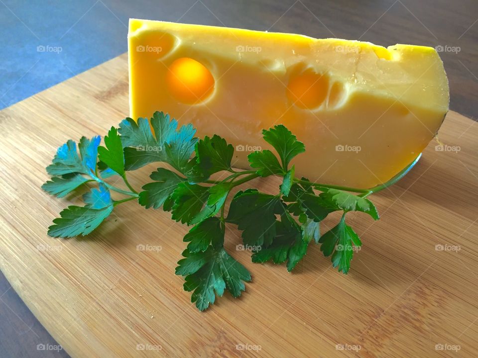 Cheese and parsley 