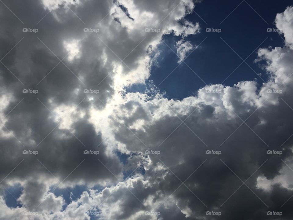 Clouds and blue sky before rain 