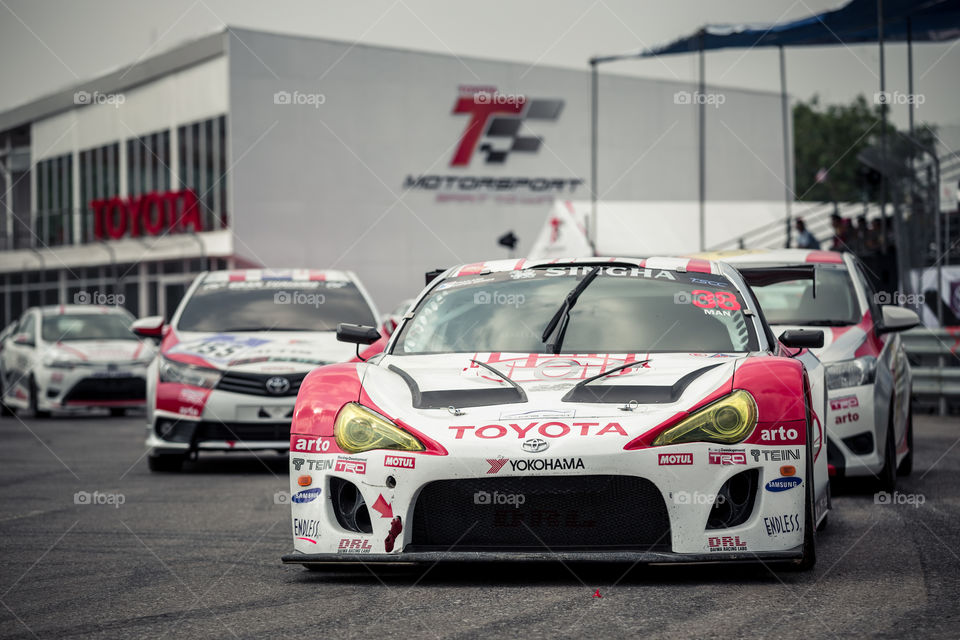 Racing car from Toyota team