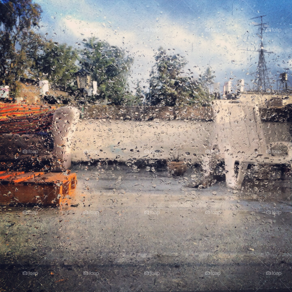 sun urban rain wet by barkai