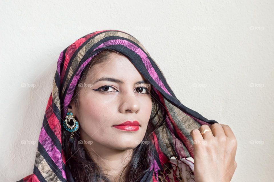 Beautiful woman with beautiful eyes.