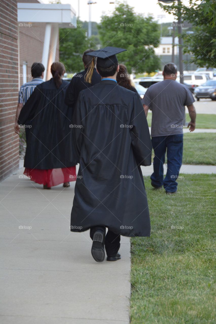 Graduation finished, walking towards the future. 