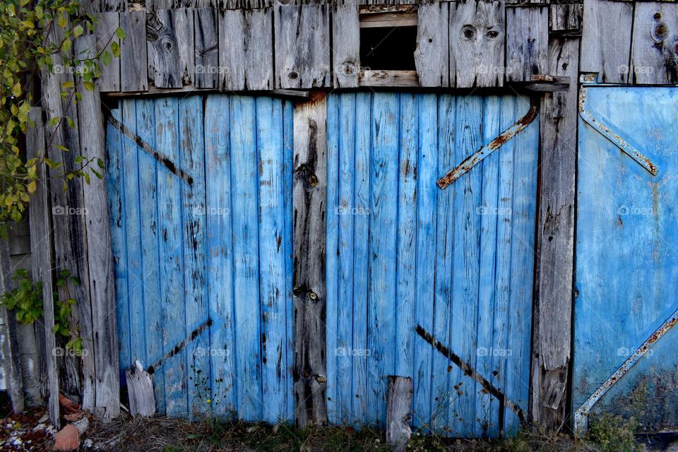 Porte bleue