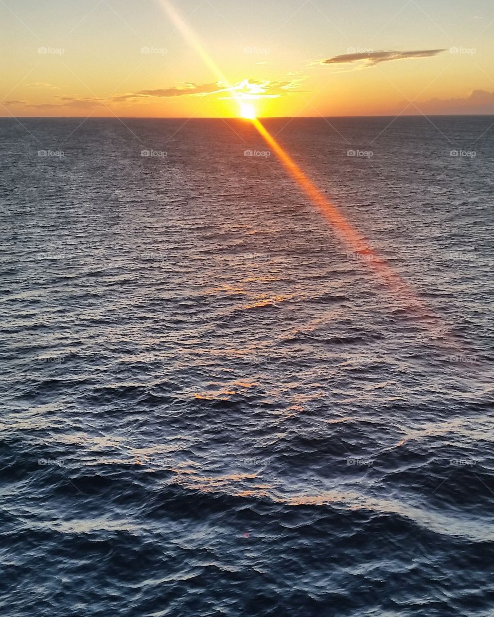 Sunset at Sea. Taken from the Carnival Pride, returning from the Bahamas.