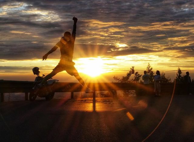 Dancing with the sunset