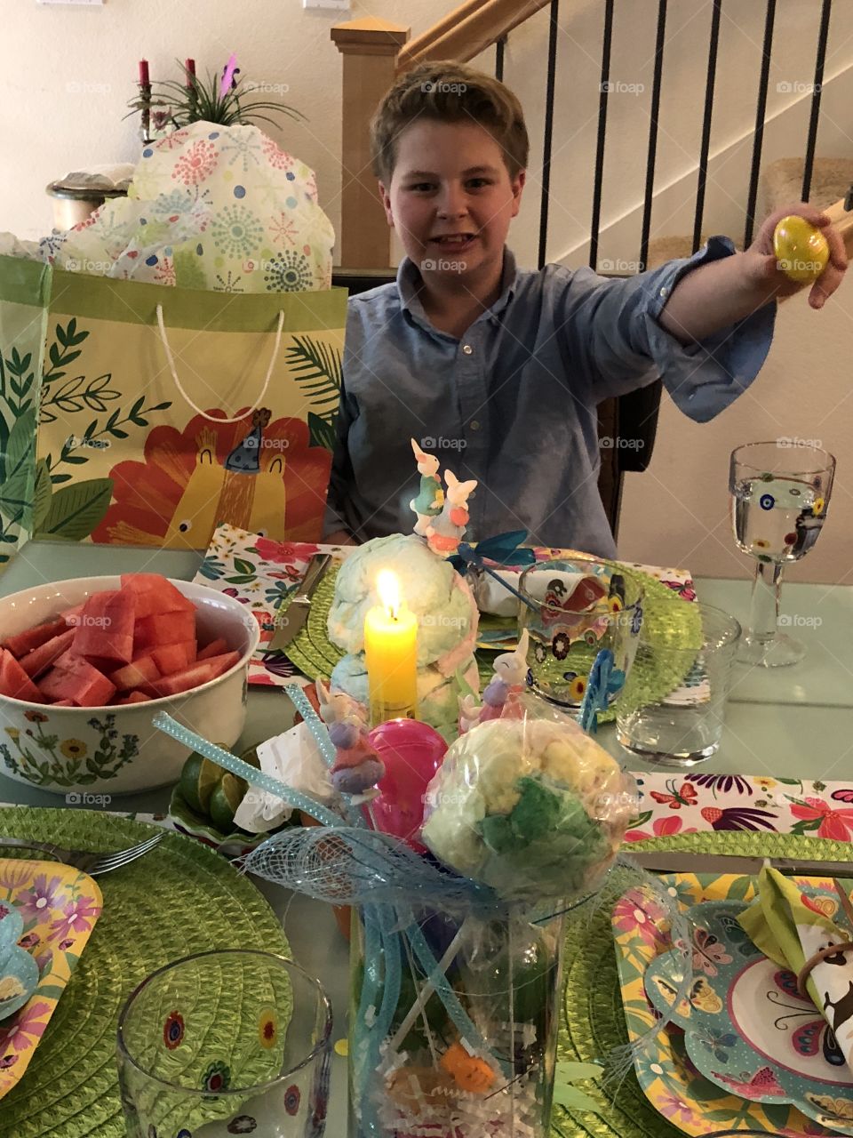 Lunch time and Easter family celebration 