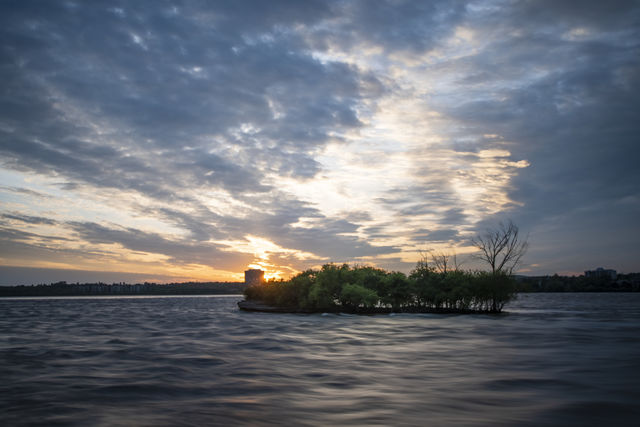 Sunset over White lake, Ontario
