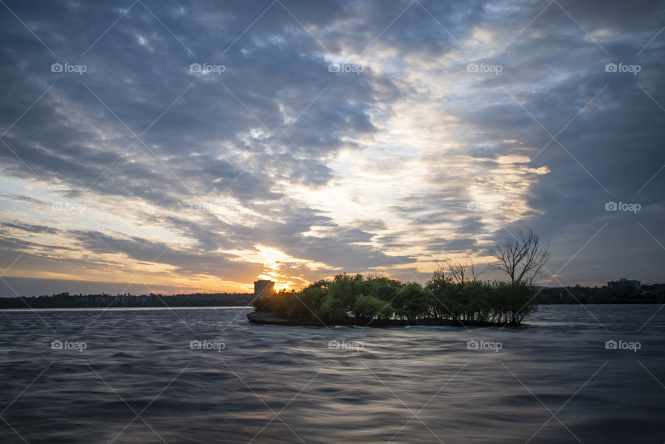 Sunset over White lake, Ontario