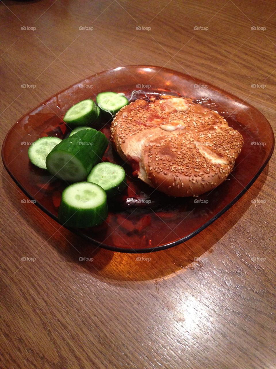 Toast and cucumbers 