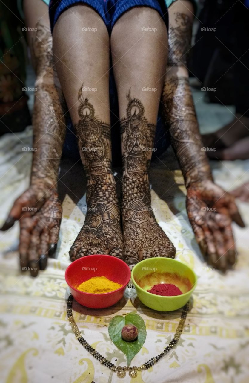 Bridal mehandi in India