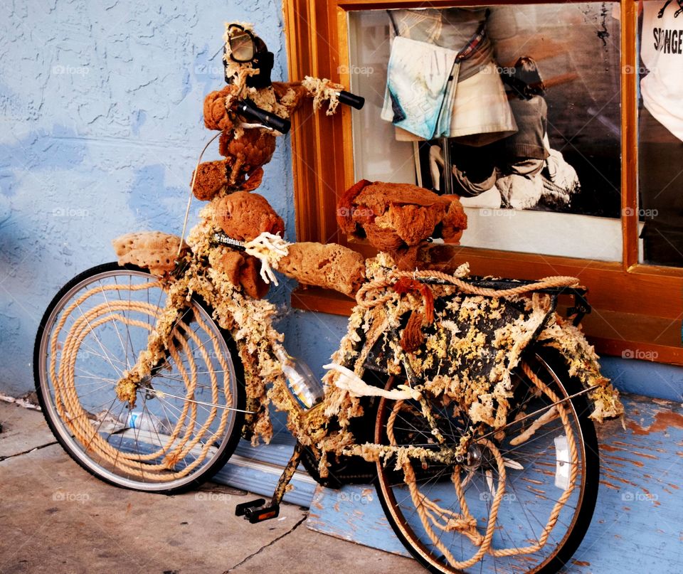 Sponge bike, found this gem while walking through the town of Tarpon Springs a small fishing town in Florida