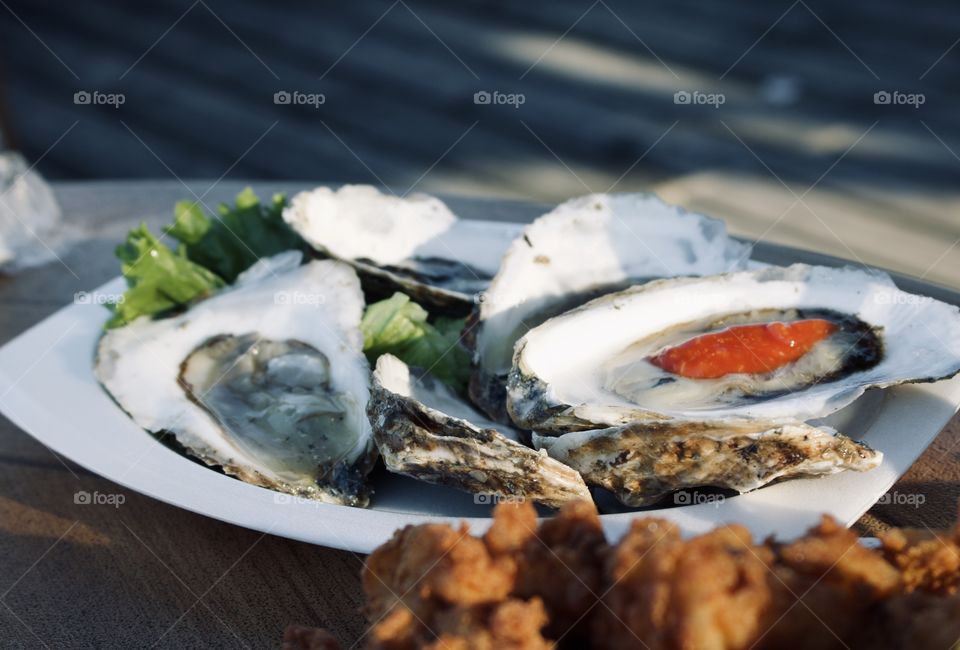 Fresh oysters 