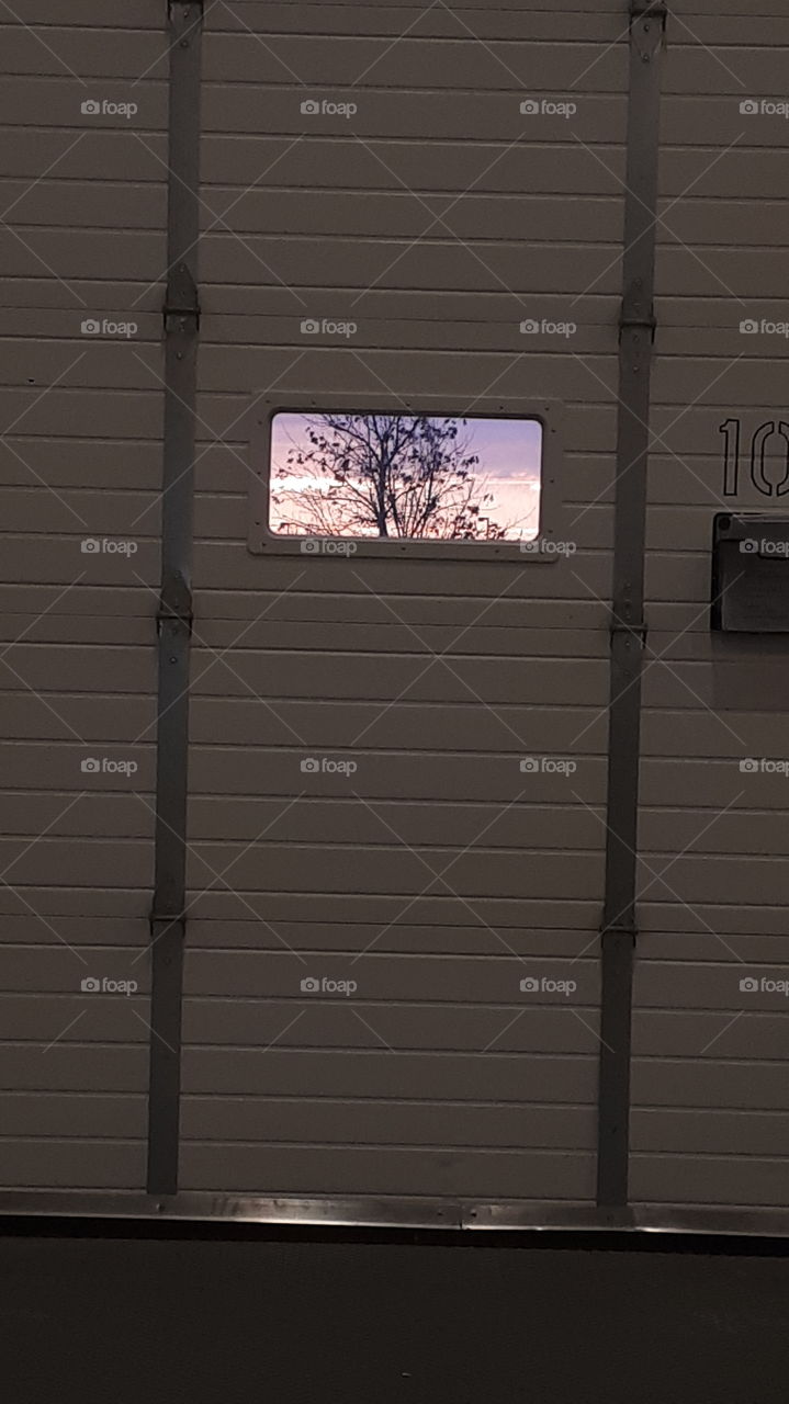 Dock door Sunrise Tree