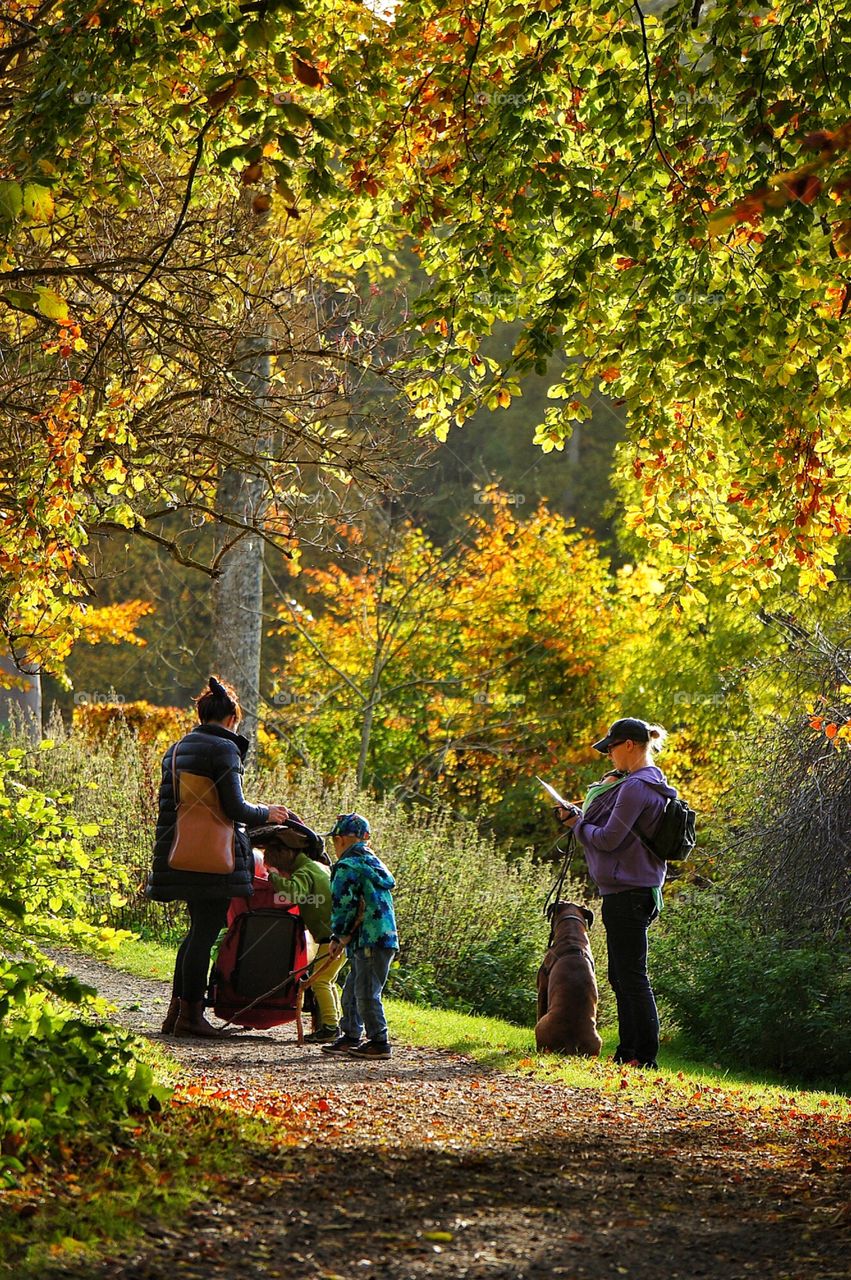 Friends enjoying the Fall