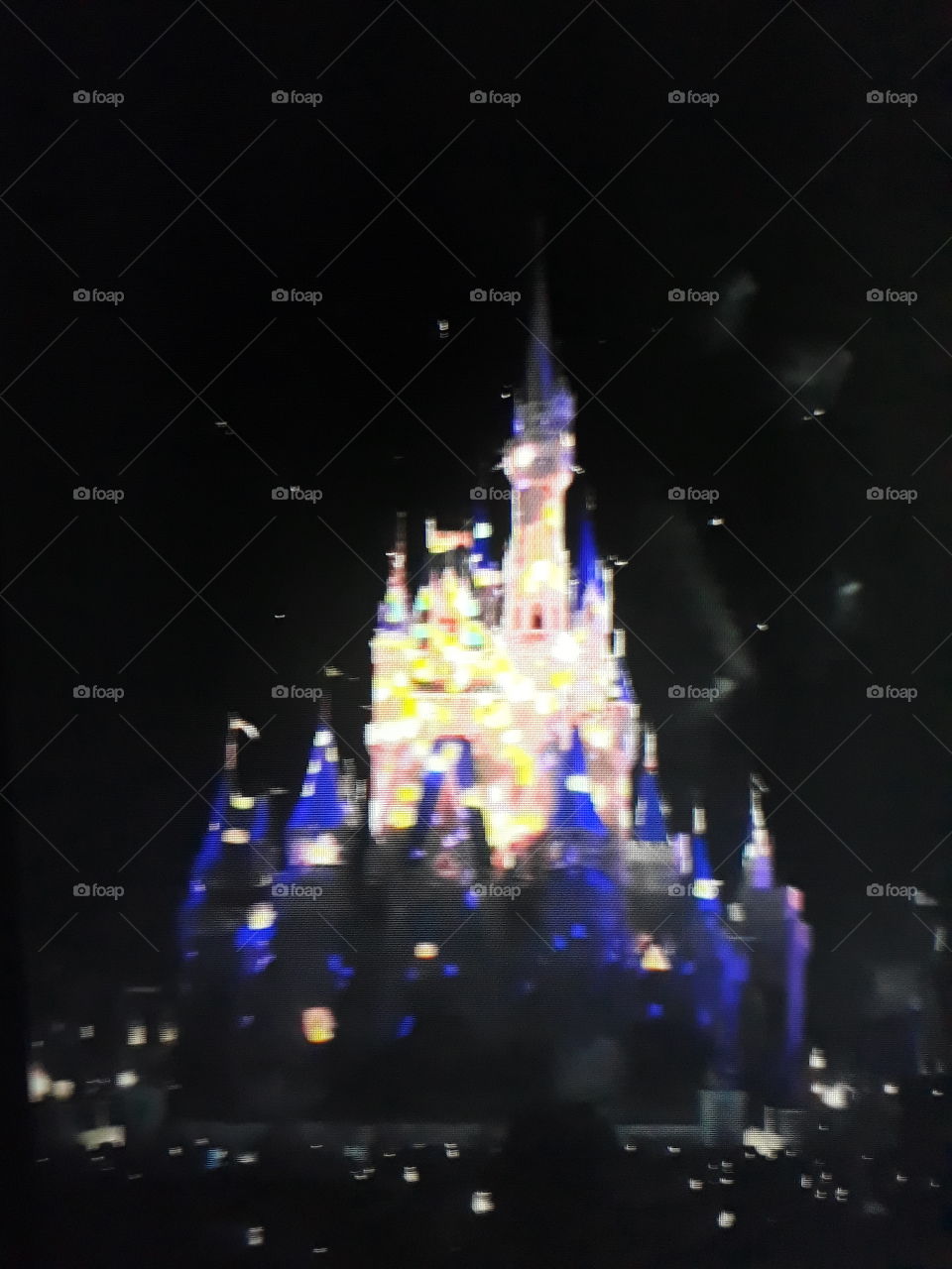 paisagem noturna com luzes