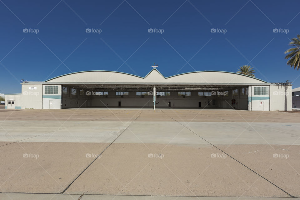 Open Doors Retro Airport Hangar