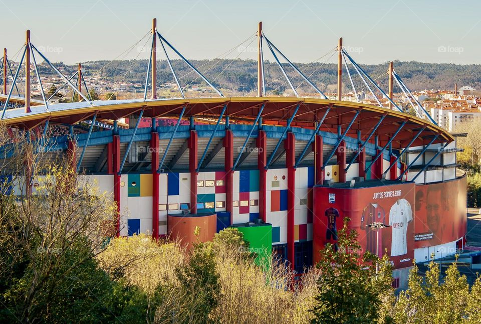 Contemporary sports stadium in Leiria, Portugal - Estádio Dr. Magalhães Pessoa