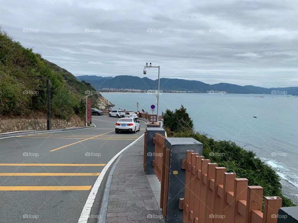 Beach road in Sanya