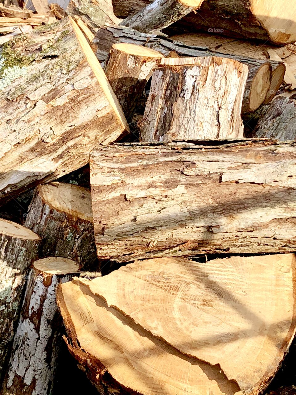 Chopped wood for the fire