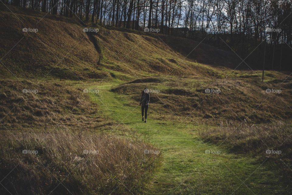 Girl, nature, follow 