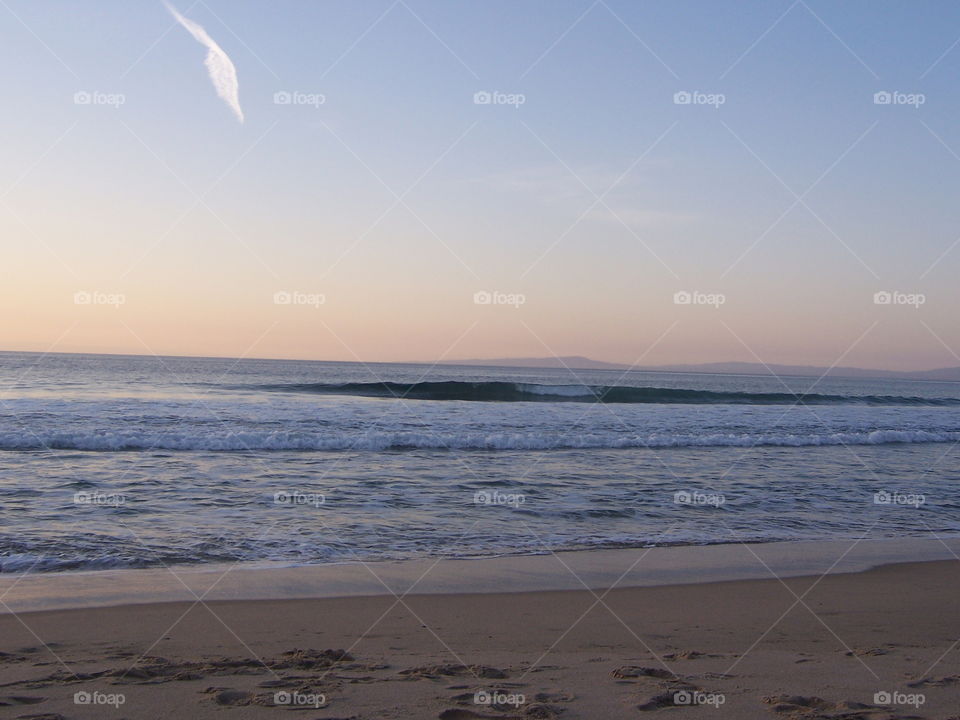 Monterey golden hour. on the beach in Monterey