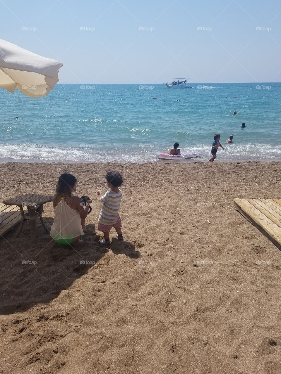 family beach day in Antalya turkey