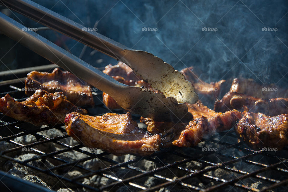 Summer with barbecue pork.