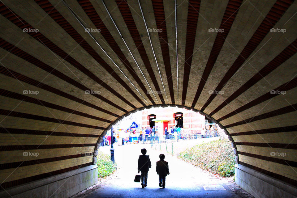 winter city light tunnel by javidog