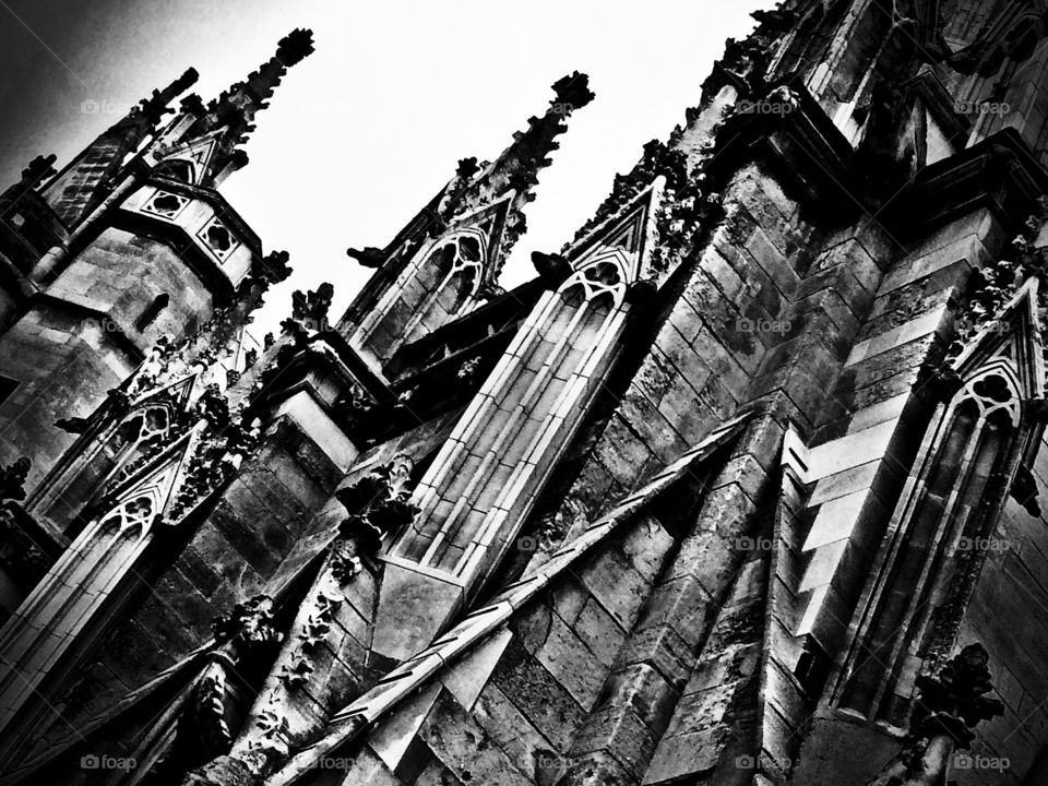 Black and white Gothic Church