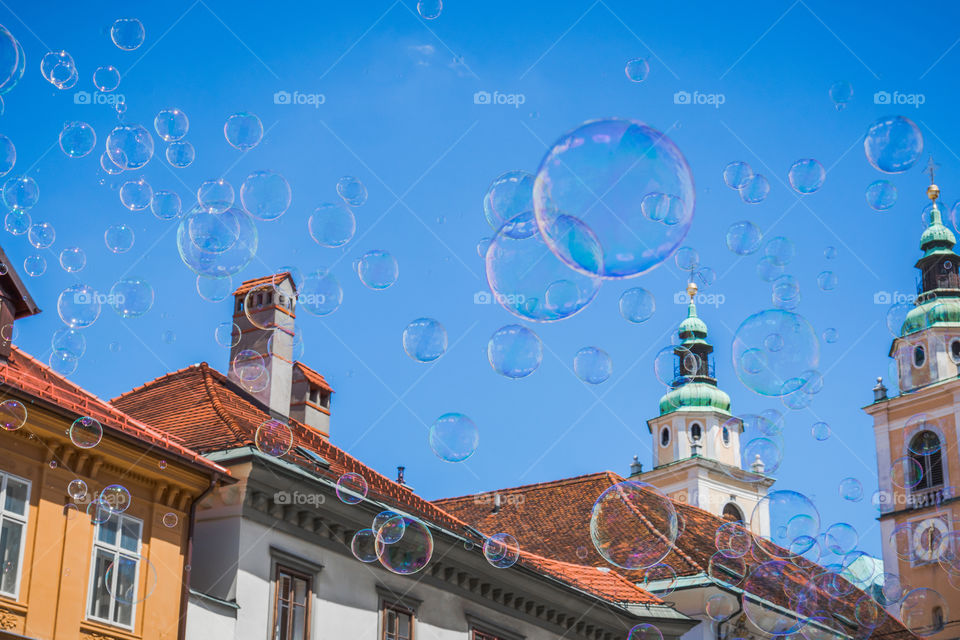 Close-up of soap bubbles