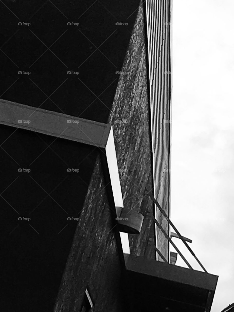 Black and white lines on a building 