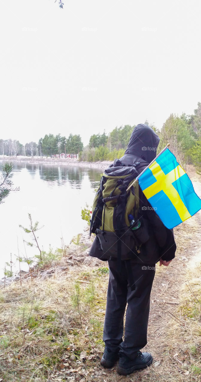 Walking in  Sweden,  early spring