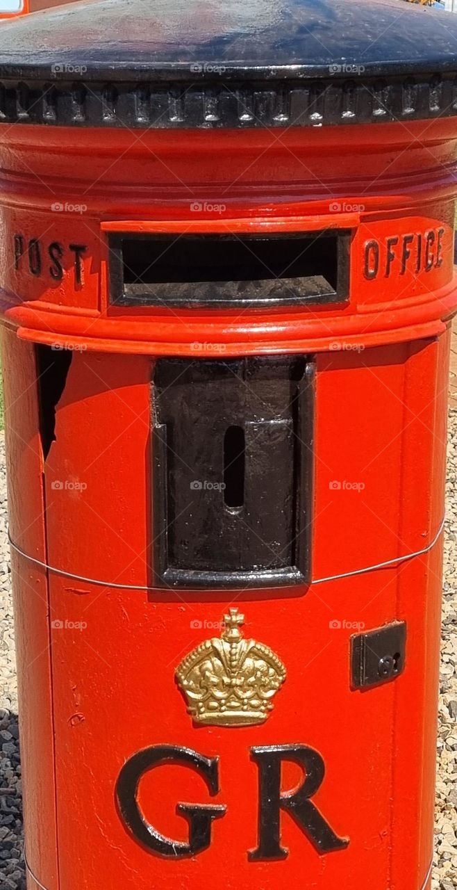 old red post box