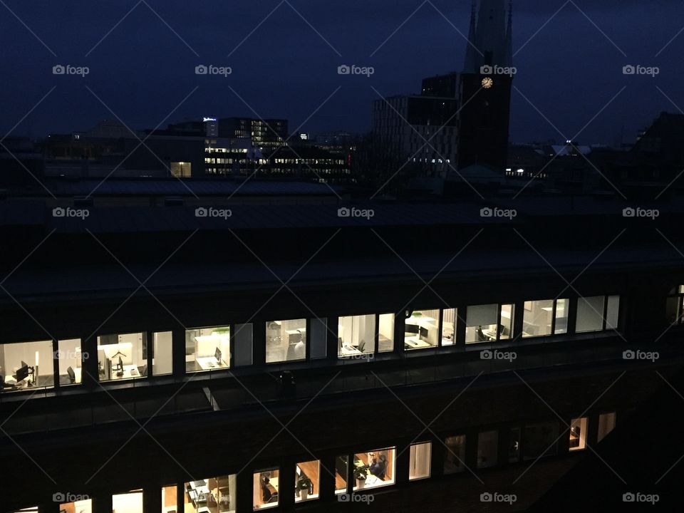 Office at night