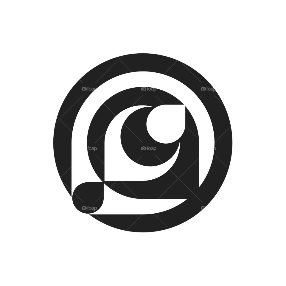 This logo is an abstract design consisting of circular and curved lines that form a unique pattern within a circle