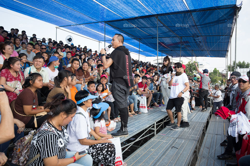 Audiences in stadium 