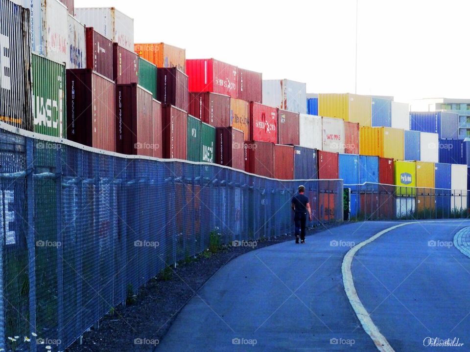 Colors. The container harbour in Oslo, Norway.